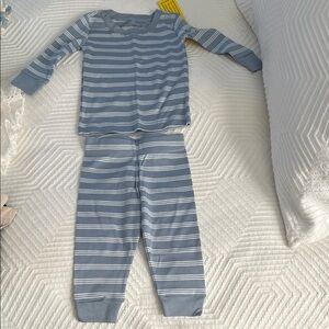 LAKE Striped Blue and White Kids Pajamas